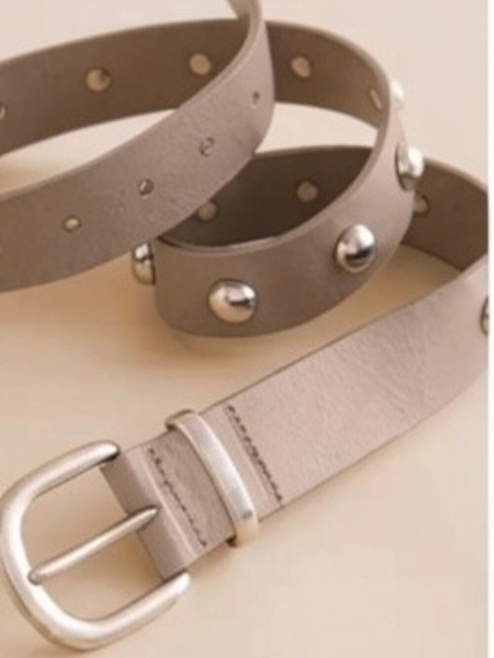 NWT Free People Rhodes Stud Belt in Mocha Mousse